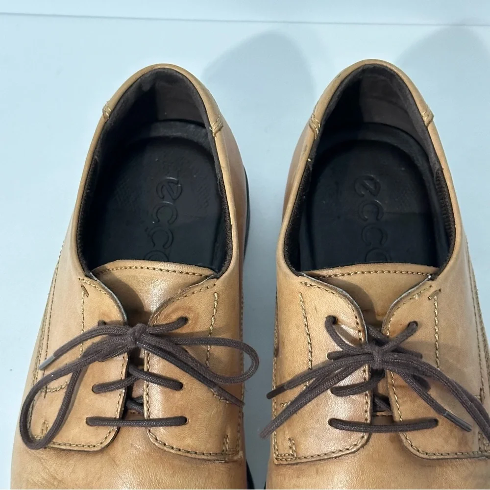 Ecco Men Derby Shoe Leather Lace-Up Business Casual Office Contemporary 43/9-9.5